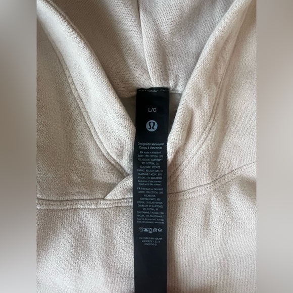lululemon Steady State Hoodie- size L- Natural Ivory - Picture 2 of 4